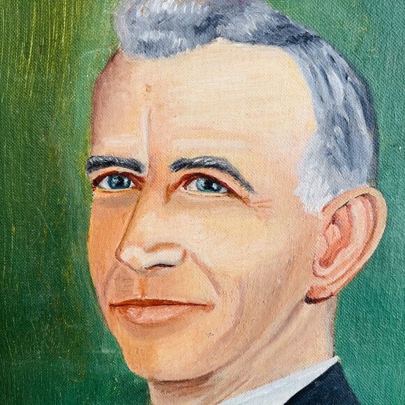 Original 1960's Oil painting of cool looking man - Picture 10 of 17